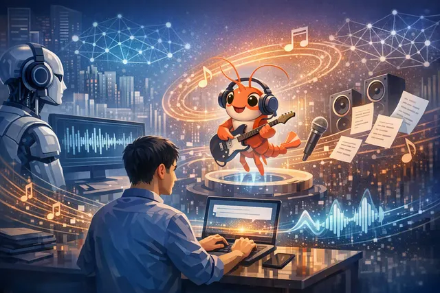 What is Alibaba’s HappyShrimp 1.0, when and where was its beta version launched, how does it use a single text prompt or user provided lyric