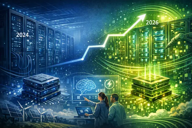 What did AMD announce about its rack scale AI energy efficiency gains from 2024 to mid 2026, how do those gains compare with its interim thr