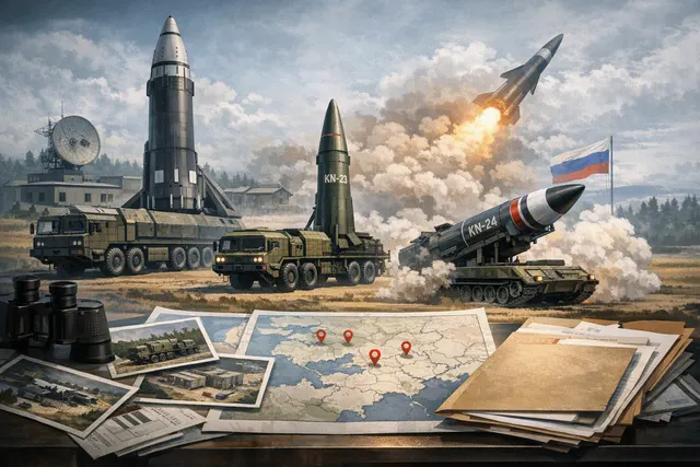 Illustration of a mobile ballistic missile launcher representing the reported deployment of North Korean KN-30 missiles in Russia
