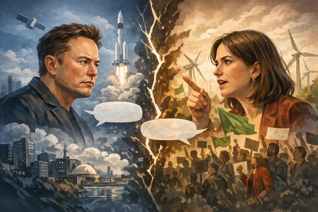 Elon Musk and Marine Tondelier in a digital confrontation over X and French elections